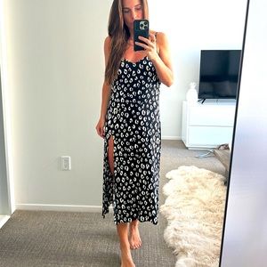 Reformation dress black and white